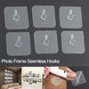 2/4Pcs Seamless Strong Self Adhesive Hook Holder NEW Photo Frame Painting Picture Poster Clock No Drill Wall Hanger Hanging kits ► Photo 2/6