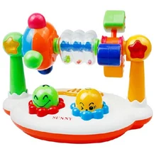 Музыкальные детские игрушки Музыка вращающееся освещение фитнес-рамка детские развивающие игрушки с коробкой подарок