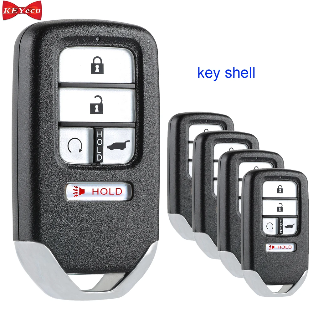 KEYECU 5 шт. для Honda Pilot пульт дистанционного управления автомобильный ключ чехол Корпус fob крышка 5 Кнопка Uncut KR5V2X