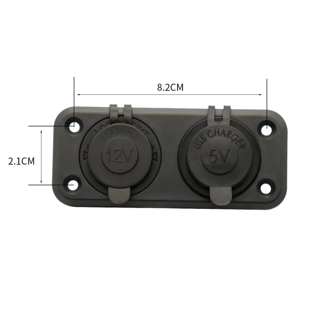 Автомобиль Мотоцикл 12V 24V USB Зарядное устройство гнездо Панель для