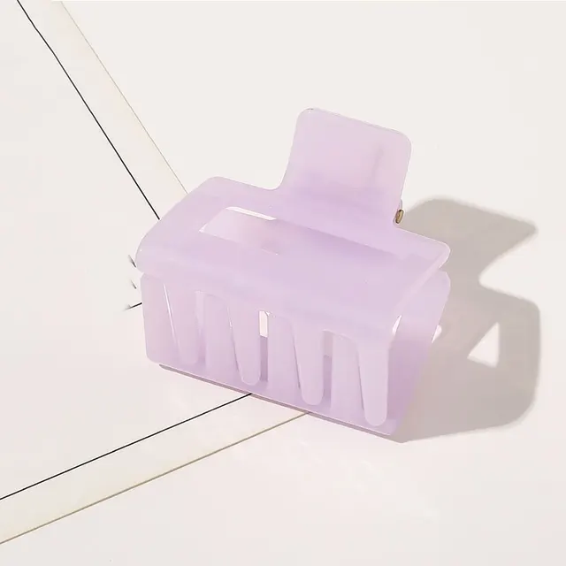 Transparent Hair Claws Crab Solid Color Acrylic Barrette Vintage Hair Clip Simple Elegant Hair Accessories Ponytail Clip Crabs 25