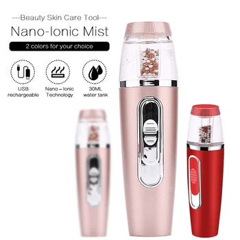 

USB Portable Mist Sprayer Facial Steamer Nebulizer Skin Care Tool Water Spa Rechargeable & Bank function