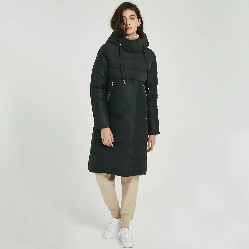 Wixra, Женское пальто с капюшоном, парка, повседневная, негабаритная, одноцветная, на молнии, куртка средней длины, для девушек, толстая куртка для женщин, зима