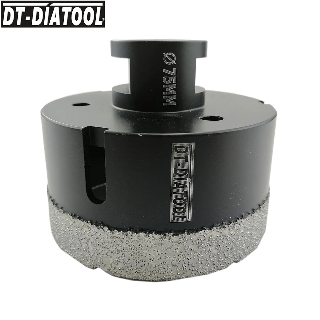 DT-DIATOOL 1pc M14 Dia 75mm Dry Vacuum Brazed Diamond Drilling Core Bit Ceramic Tile Hole Saw Granite Marble Stone Drill Bit