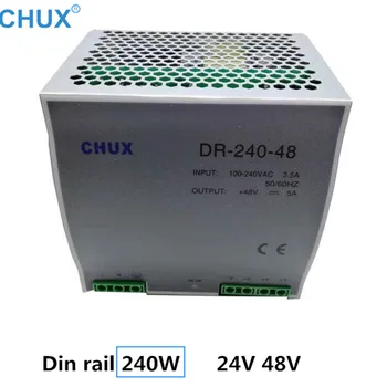 

CHUX 240W Switching Power Supply 24V 48V Din Rail Type Single Output AC DC DRP240W LED SMPS