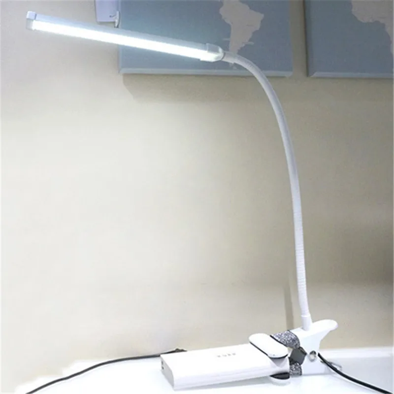 

USB 5V 5W 400lm Dimming Color LED Clip Type Table Lamp LED Clip on Desk Lamp with 2M Cable Dimmer Clamp Table Lamp