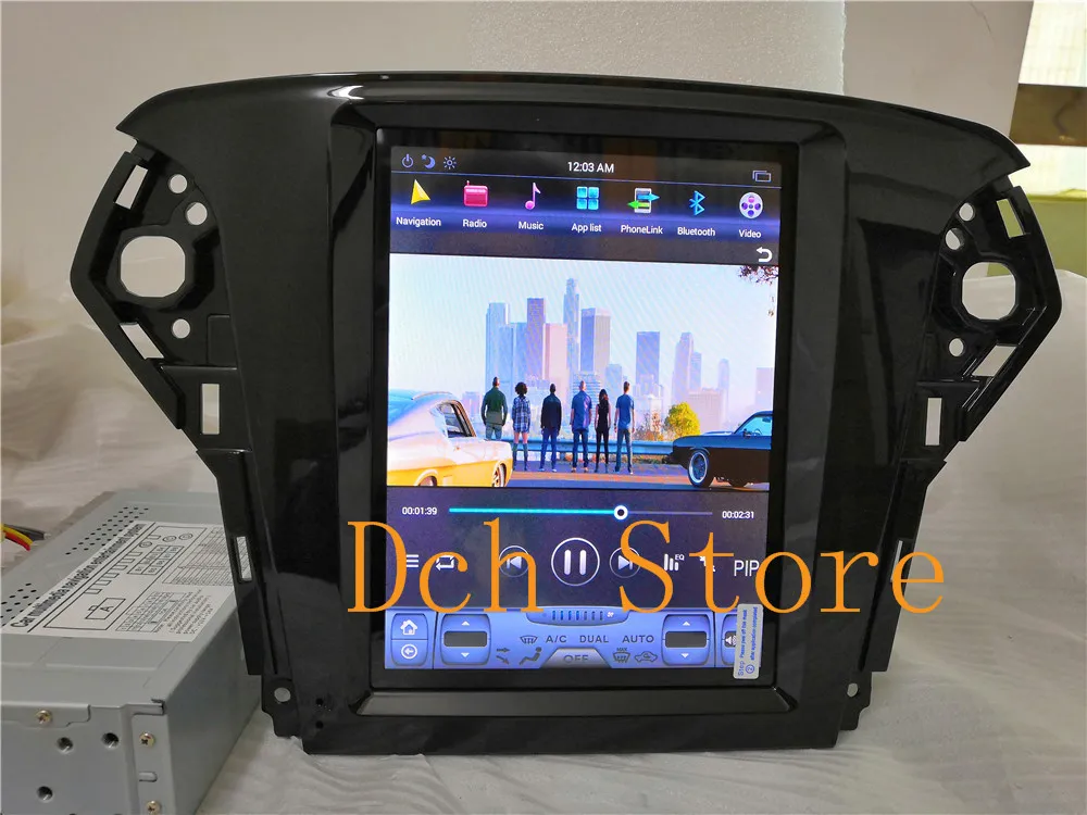 Автомобильный DVD плеер 10 4 &quotв стиле Тесла Android 9 0 GPS NAVI для Ford Fusion Mondeo 2011 2015 PX6 HDMI