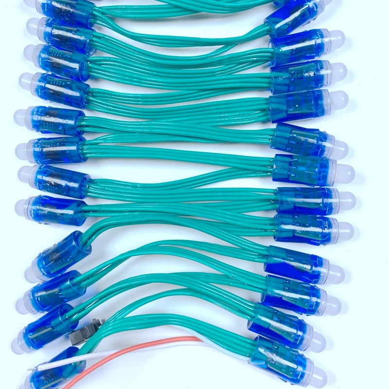 500 шт./лот DC5V 12 мм адресуемый WS2811 RGB светодиодный пиксельный модуль водонепроницаемый IP68 полноцветный адресуемый узел светильник