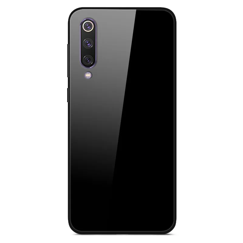 Чехол из закаленного стекла для Xiaomi Mi 9, чехол, стеклянная крышка для Xiaomi Mi 9 SE, чехол, силиконовый бампер, чехол для Xiaomi Mi CC9 Pro 9 Lite - Цвет: 3