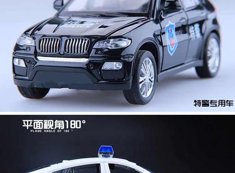 [Оптом] X6 полицейский автомобиль мальчик детская игрушка модель полицейской машины сплав звук и светильник ВОИН модель автомобиля