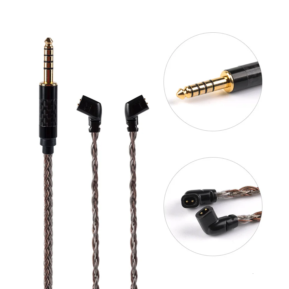 HiFiHear 16 Core посеребренный балансный кабель 2,5/3,5/4,4 мм с MMCX/2pin/QDCFor ZS10 Pro ZSX AS16 AS12 ZSN PRO C12 BLON BL-03