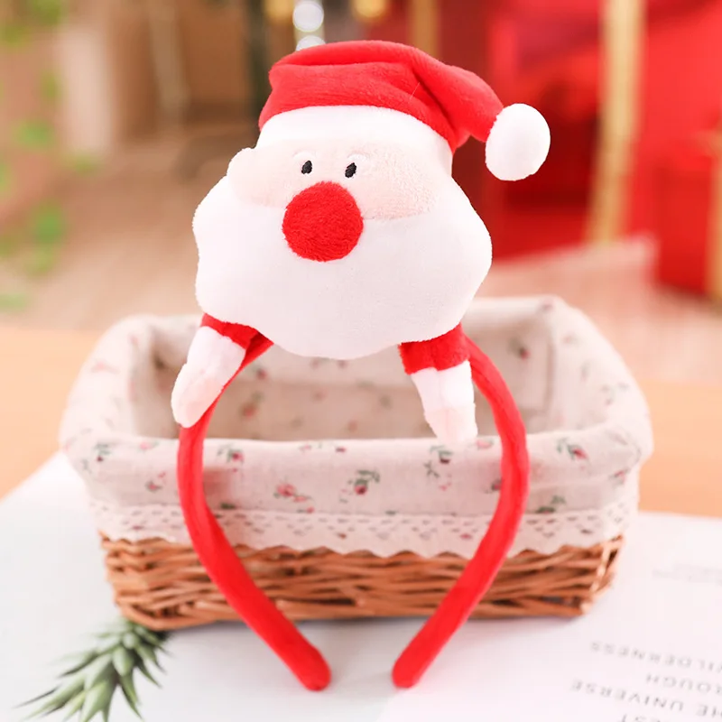 

Plush Elk Christmas Tree Bracelet Headband Creative Christmas Plush Pats Circle Toys Santa Claus Gifts Christmas Decorations