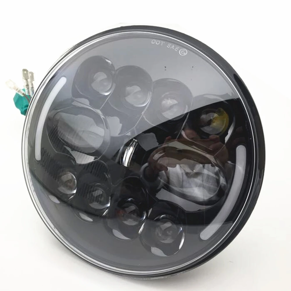 Мотоцикл DRL Led 7 дюймов фара для Кафе Racer Touring Мотоциклы Автомобильные аксессуары " указатель поворота для Лада 4x4 Нива 1 шт