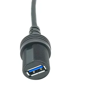 Image 3 - USB3.0 Một Nam Một Nữ AUX Xả Bảng Điều Khiển Gắn Cáp Nối Dài Dùng Cho Xe Ô Tô, Xe Tải Thuyền Xe Máy Bảng Điều Khiển Cáp 0.3M