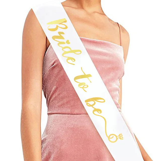 Wedding Decoration Bridal Shower Veil Team Bride To Be Satin Sash Balloon Bachelorette Party Girl Hen Party Decoration Supplies Sash-D