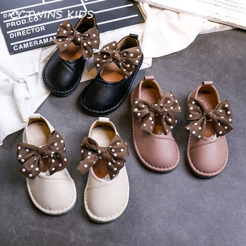 

CCTWINS Kids Shoes 2019 Autumn Baby Fashion Bow Shoes Girls Princess Party Dress Flats Children Soft Black Shoe Mary Jane GM2479