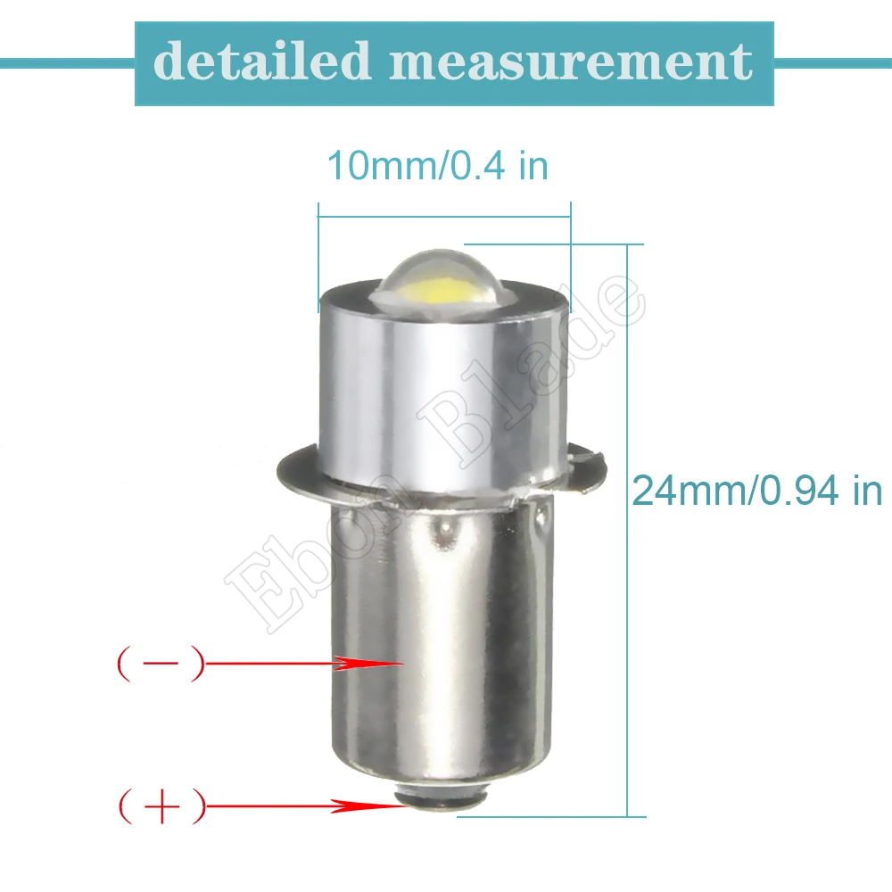 1PCS P13.5S PR2 High Power LED Upgrade Bulb for Maglite Flashlights Torch 3V-18V 6V 3V
