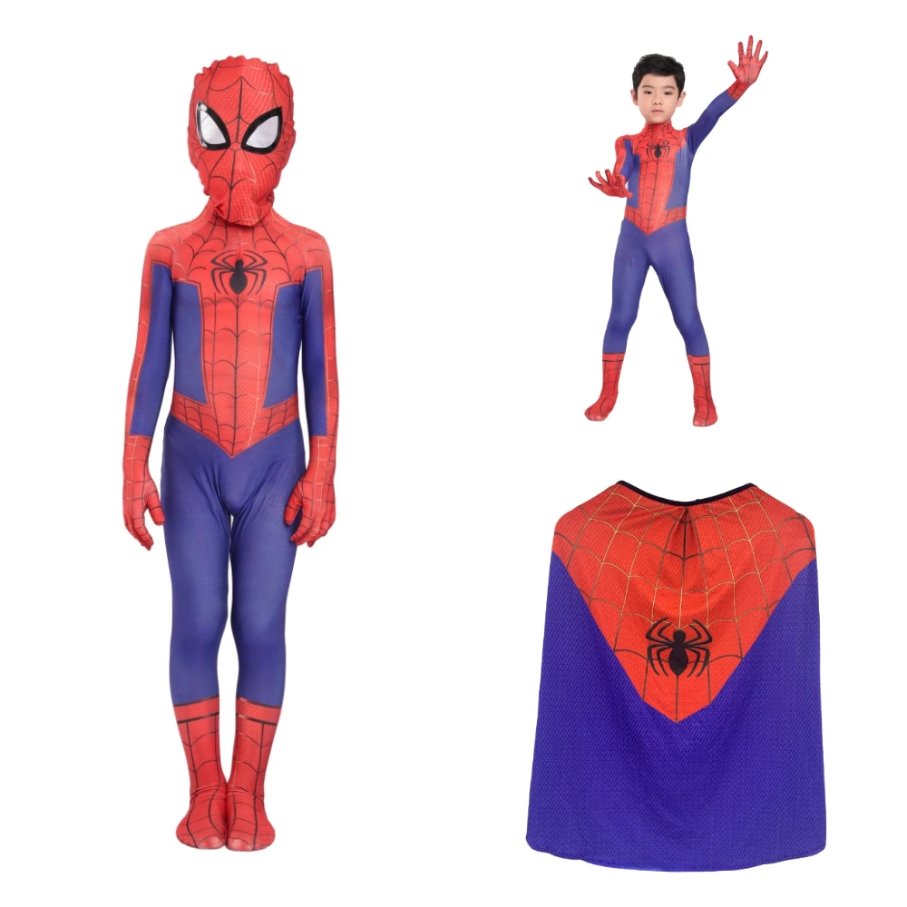 Питер Паркер, раздел-Детские гражданский военный человек-паук костюмы «Человек-паук», Косплэй изготовленный на заказ костюм для Хэллоуина Детские костюмы для вечерние