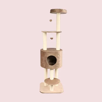 

Cat Toys Four Seasons Cat Climbing Frame Sisal Wooden Cat Litter Large Cat Tree Multi-Layer Scratching Pole