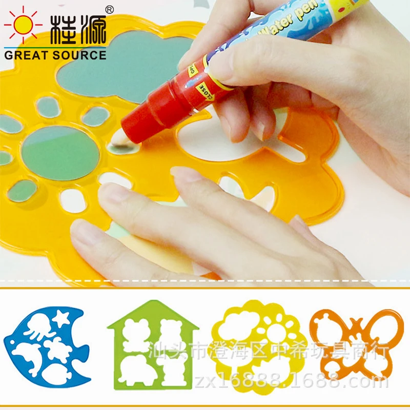 Big Doodle Mat Baby Water Drawing Mat & Magic Pens & Stamps Set Painting Board Educational Toys (160*120cm(62.99"*47.3")(3PCS)
