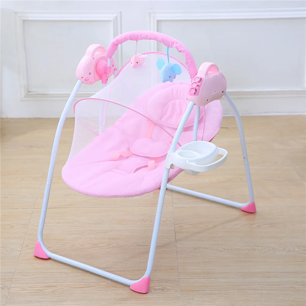 Детская электрическая колыбель кресло-качалка Ffoldable или Новорожденные успокаивающие спящие качели музыка играть Кормление ужин стул