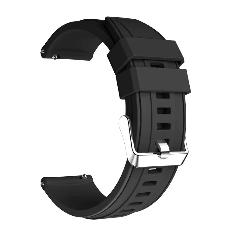 Силиконовый браслет ремешок для huawei watch GT 2 46 мм/GT Active 46 мм спортивные Смарт-часы ремешок для huawei watch gt 2 pro correa - Цвет: black