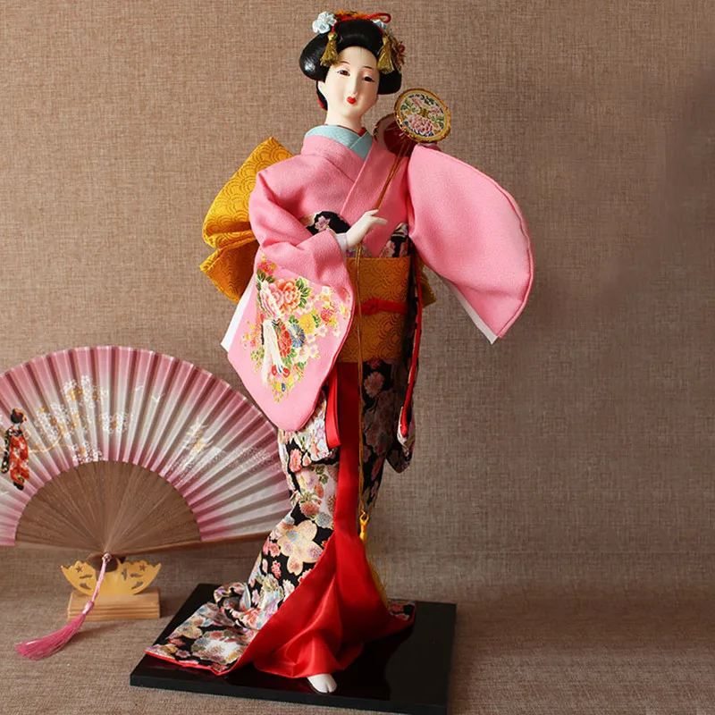 22 インチ日本人形ミニ芸者人形着物人形日本の工芸品レストラン