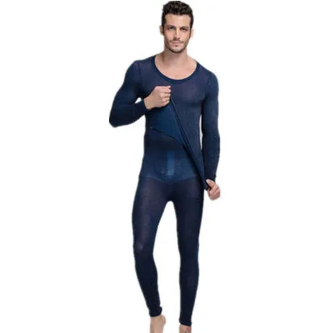 Autumn Winter Thermal Underwear 37 Degree Constant Temperature Long Johns For Men Ultrathin Elastic Seamless | Мужская одежда