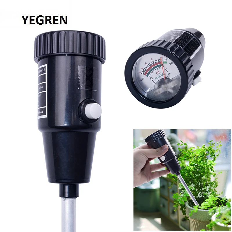 

Handheld 3-8 Soil PH Detector Pointer PH Meter 1-8 Hygrometer Water Consent Measurer with 300mm Probe for Planting Gardening