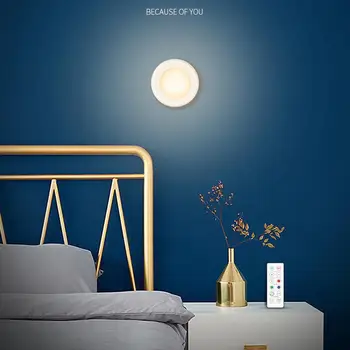 

RGBW 16 Color LED Circular Atmosphere Light Under Cabinet Light Dimmer And Timing Function Parker Light Cabinet Night Light