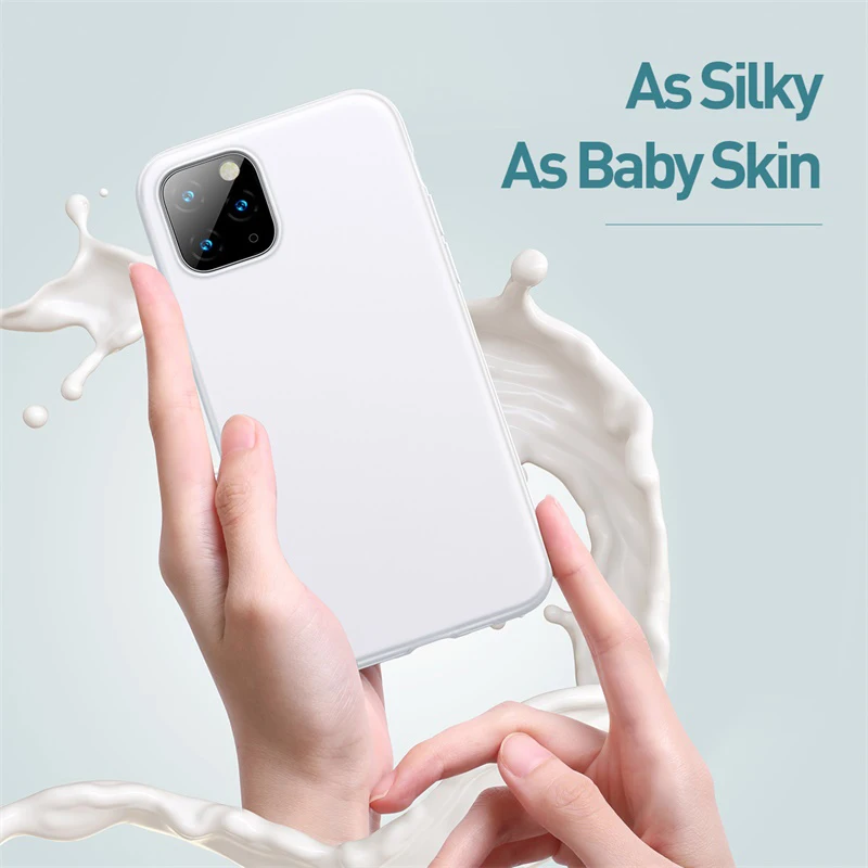 Жидкий силиконовый чехол Baseus для iPhone 11 Pro Max телефона| |