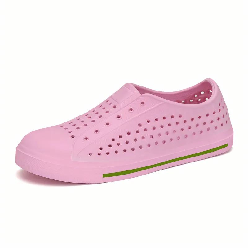Летняя детская обувь; обувь на плоской подошве для мальчиков и девочек; пляжные сандалии; детская повседневная обувь; уличные Сабо; дышащие кроссовки; tenis infantil - Цвет: Pink 3