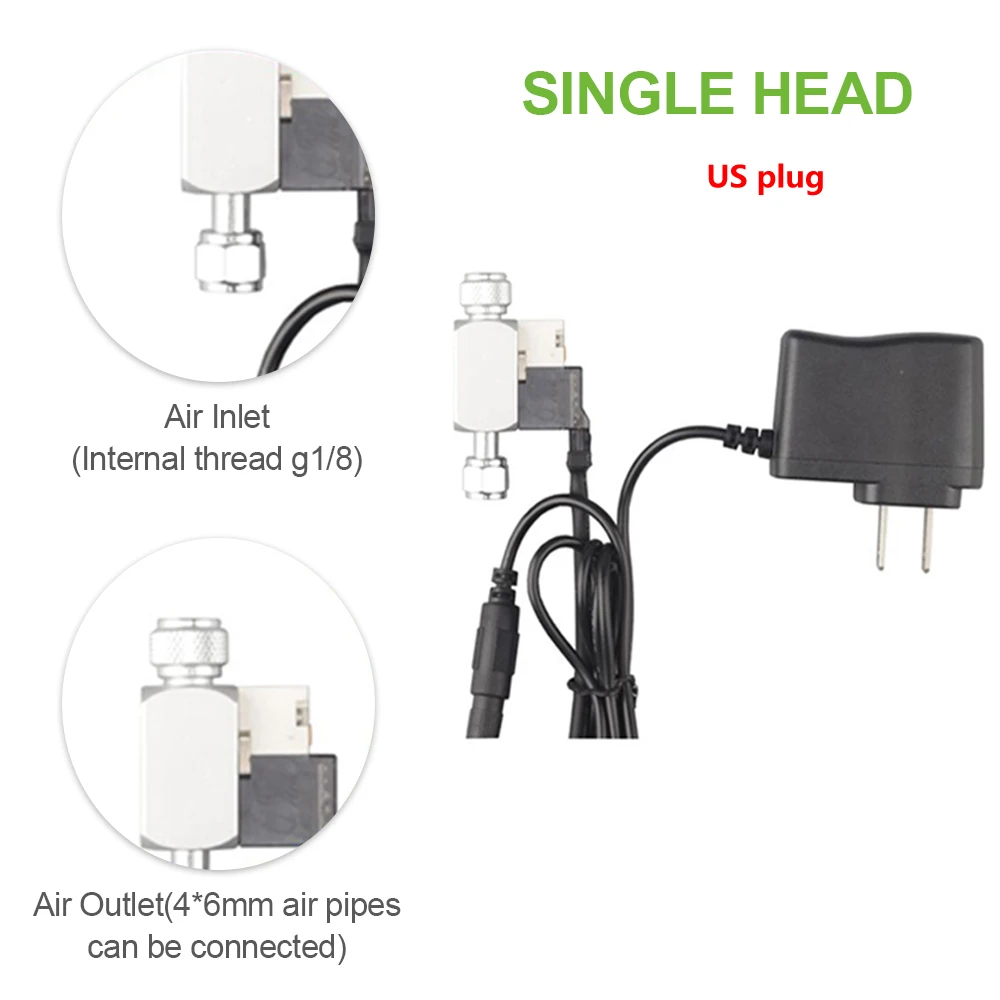 Solenoid Valve US Diy аквариум Co2 генератор системы комплект с счетчиком пузырей и обратный клапан Co2 клапан диффузор для аквариума CO2 Регулятор - Цвет: Solenoid Valve US