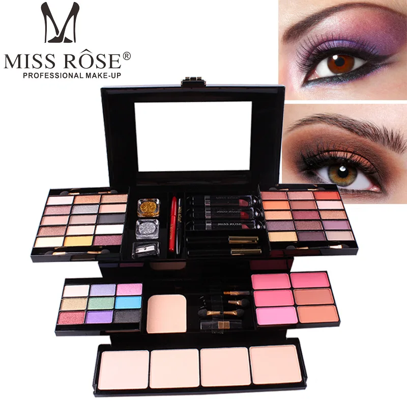 2019 New Makeup Set Box Professional Eyeshadow Lip Gloss Stick Foundation Blush Powder Makeup Kit Maquiagem MISS ROSE Cosmetics - AliExpress Mobile