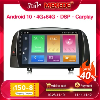 

4G LTE HD 1024x600 DSP Android 10 System Car IPS Touch Screen Stereo For HYUNDAI SONATA NF player Stereo multimedia no dvd