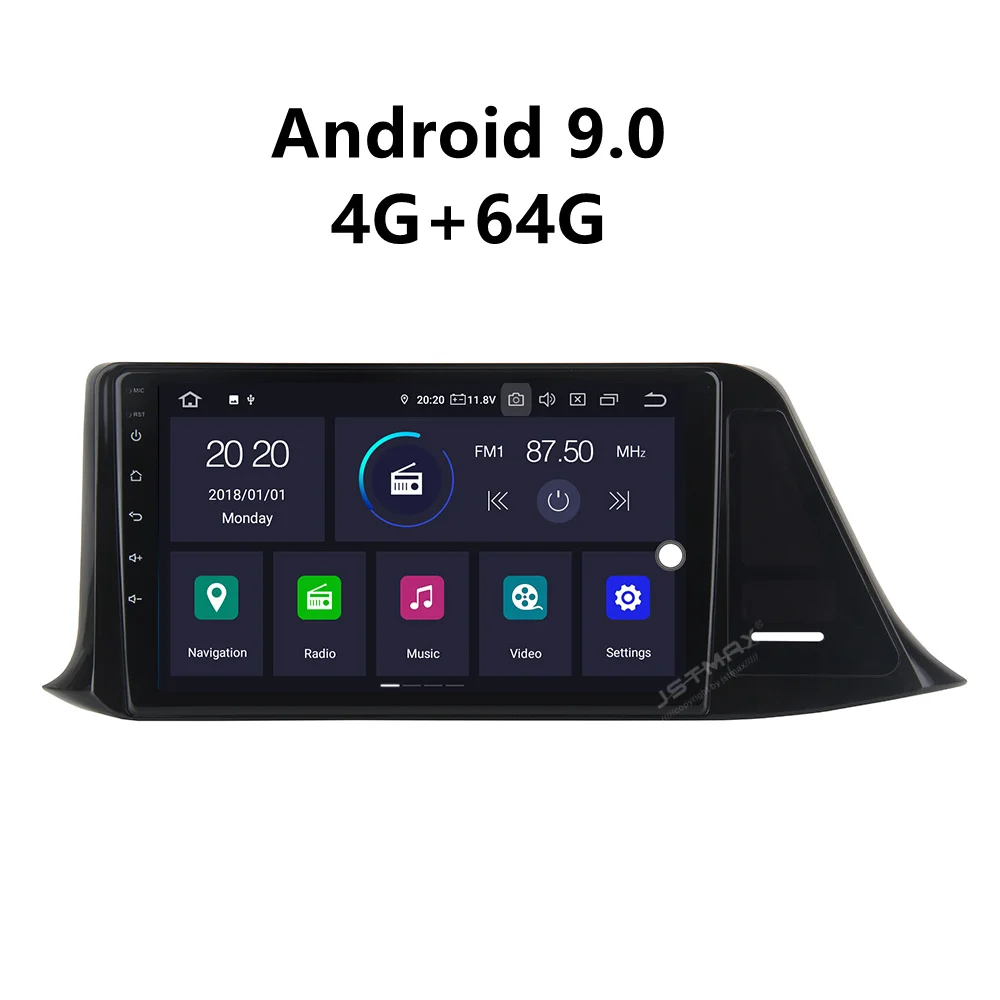 Автомобильный мультимедийный 1 Din Android 9,0 Navi для Toyota C-HR CHR Авторадио Навигация gps головное устройство 4 Гб+ 64 Гб PX6