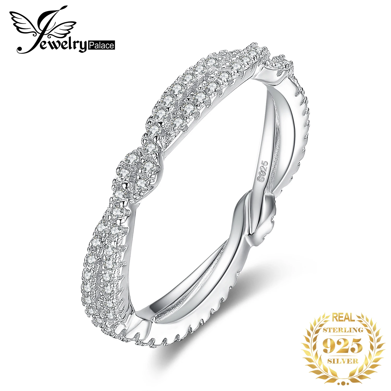 Женское кольцо из стерлингового серебра 925 пробы JewelryPalace CZ обручальное на