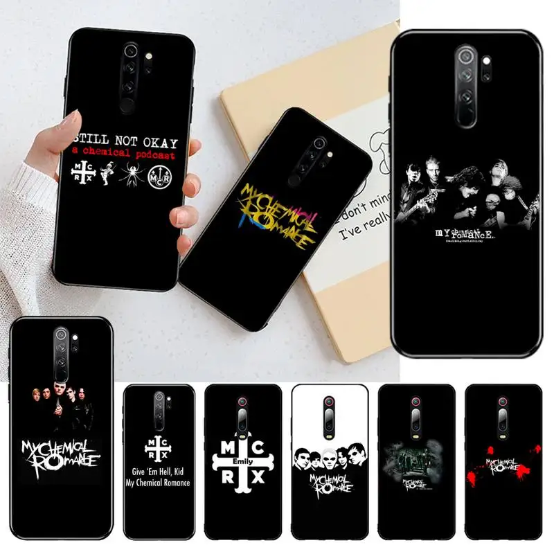 

HPCHCJHM My Chemical Romance Soft black Phone Case for Redmi Note 8 8A 8T 7 6 6A 5 5A 4 4X 4A Go Pro