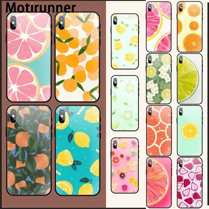 Motirunner INS фрукт лимон апельсин умный клубничный чехол для телефона iPhone 11 pro XS MAX 8 7 6