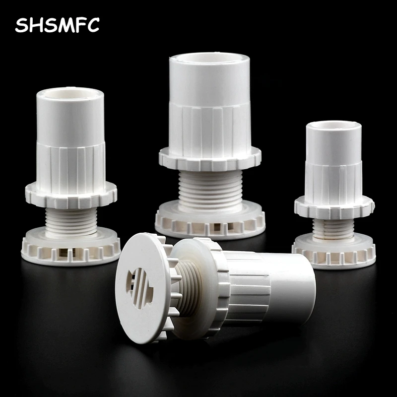 1-5pcs 20mm ~ 50mm 흰색 PVC 직접 강한 배수 커넥터 물고기 탱크 풀 수족관 탱크 배수 필터 공동 파이프 피팅 ...