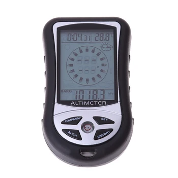 

Guide 8 In 1 LCD Digital Altimeter Barometer Thermometer Weather Forecast History Clock Calendar Compass for Hiking Hunting