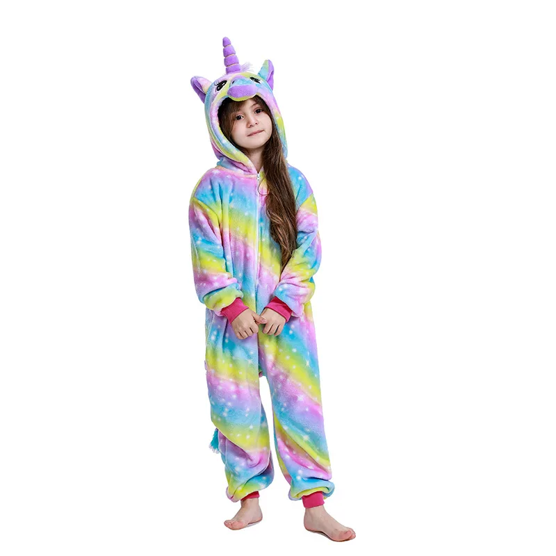 Kids Kigurumi Onesie Unicorn Pajamas For Children Animal Cartoon Blanket Sleepers Baby Costumes Winter Boy Girl Licorne Jumspuit Kids Kigurumi Onesie Unicorn Pajamas For Children Animal Cartoon Blanket Sleepers Baby Costumes Winter Boy Girl Licorne Jumspuit