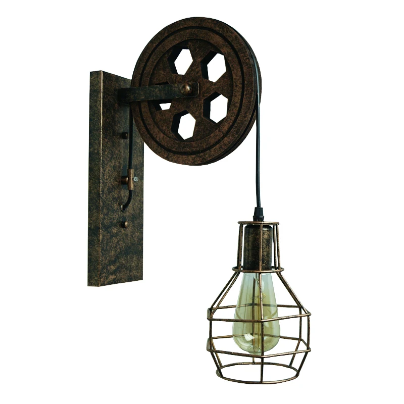 Najtaniej CE retro loftowa lampa wisząca światło wiszące koło pasowe kinkiet nawa restauracyjna pub cafe światło biustonosz kinkiet latarnia oprawa