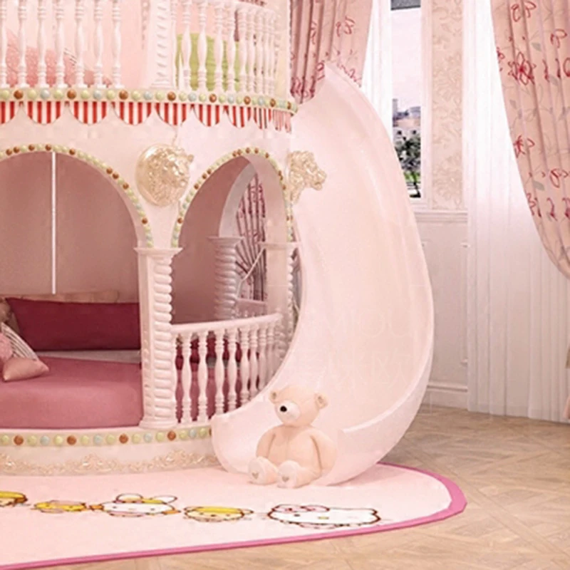 Bedroom Princess Girl Slide Children Bed Lovely Single Pink Castle Bed Girls Furniture Bedroom Sets Aliexpress