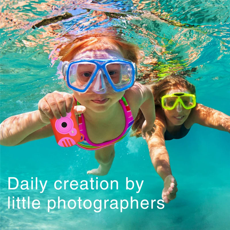 Водонепроницаемая Детская Цифровая видеокамера HD видеокамера 2,7 дюймов ЖК-экран подводный для цифровой камеры мини мультяшная камера подарки для детей