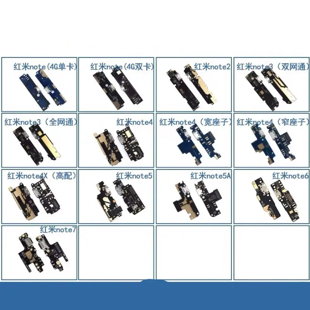 

Redmi note note2 3 note4x 5 5A 6 7 USB Charging Board Data Flex Cable Connector Microphone Vibrating Motor PCB Board Replacement