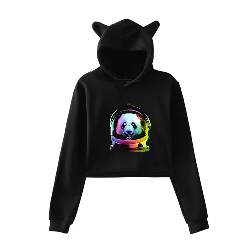 Kawaii Panda Harajuku Толстовка уличная толстовка женская розовая одежда толстовки в стиле хип-хоп одежда для девочек зимние топы с длинными рукавами - Цвет: 19