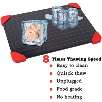 

Fast Defrosting Tray Rapid Thaw Frozen Food Meat Fruit Aluminum Alloy Steak Quick Defrosting Plate Defrost Kitchen Gadget Tool