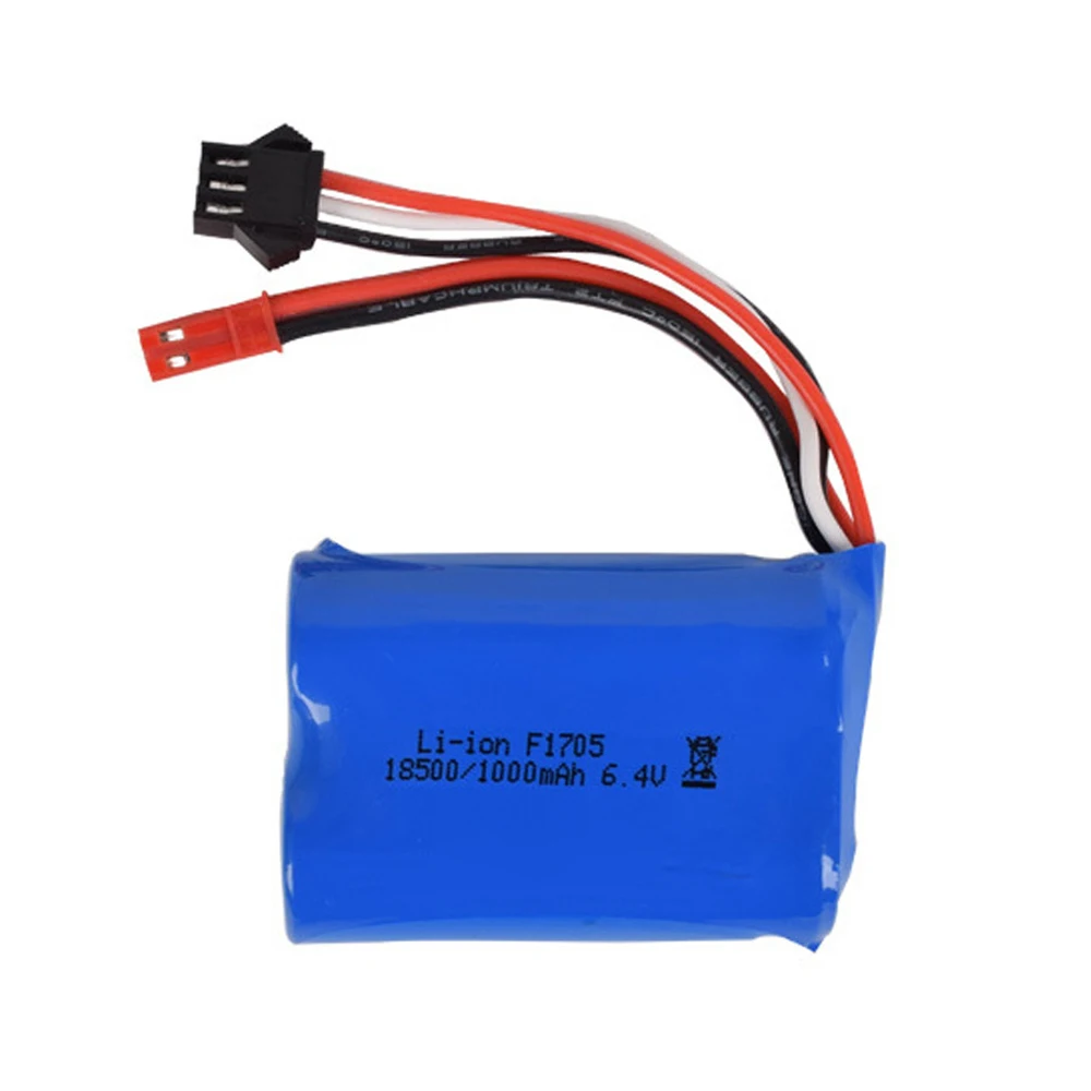 Литий ионный аккумулятор 6 4 В 1000 мАч для wltoys A303 A313 A323 A333 18500 аксессуары