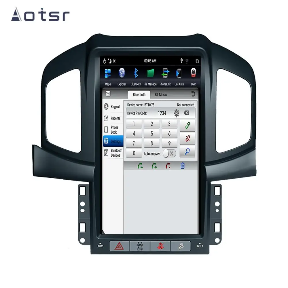 Flash Deal Android 8.1 4G+64GB Tesla style Car GPS Navigation DVD Player For Chevrolet Captiva 2013-2017 Auto stereo multimedia player unit 5